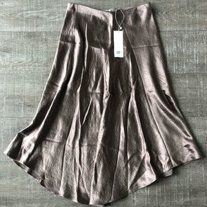 Vince high waisted midi silk / satin skirt